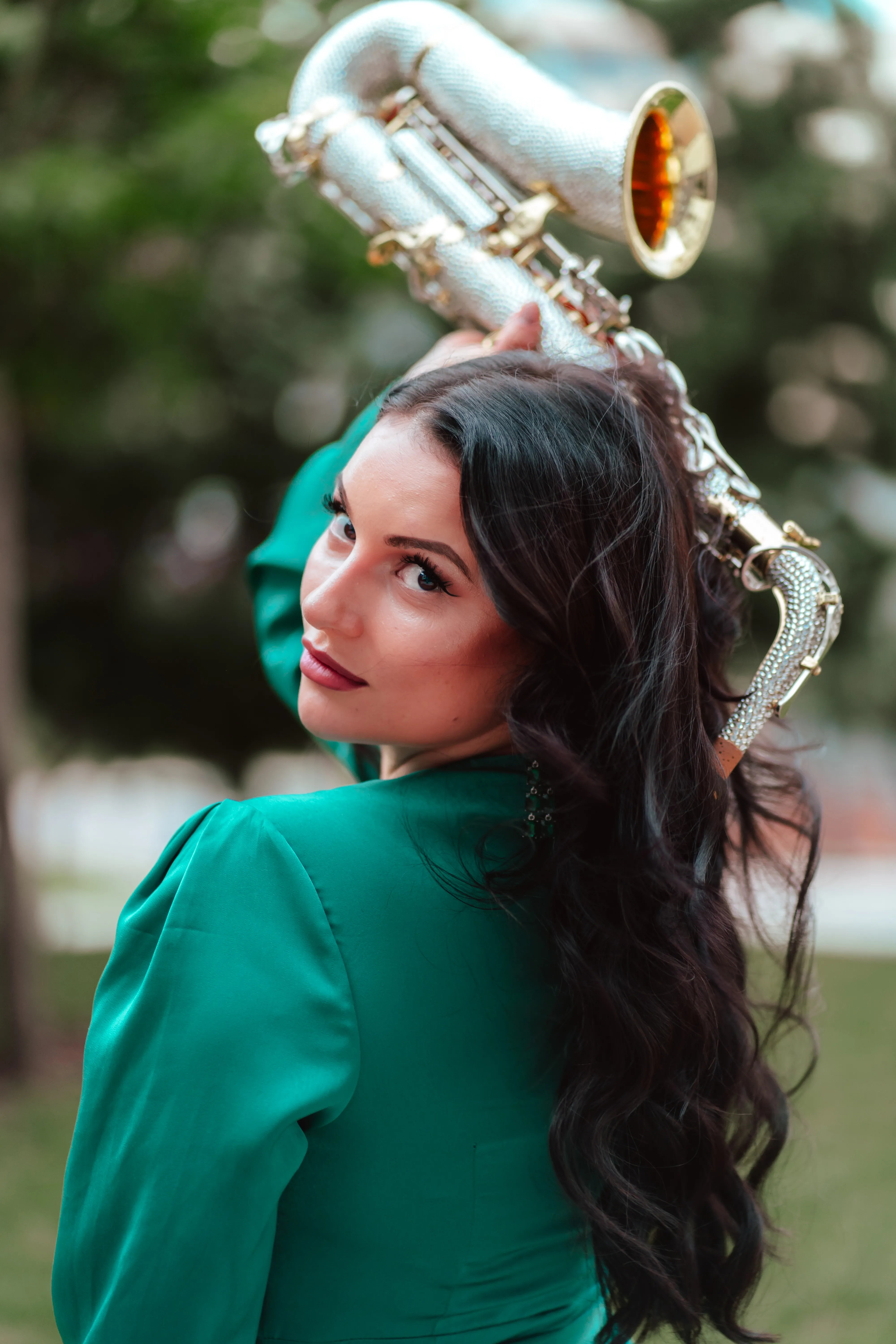 Снимка на жена със саксофон KristinSAX